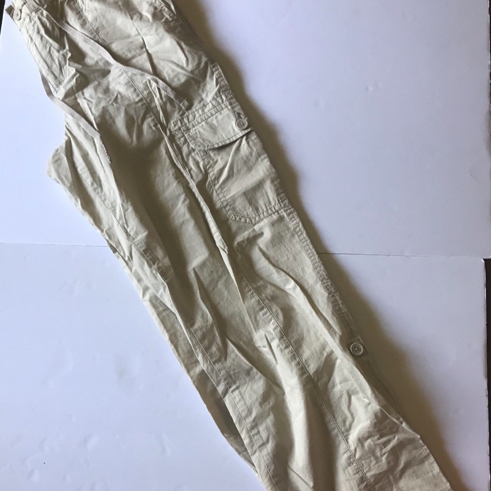 Joe Fresh Tan Cotton Cargo Capri Pants